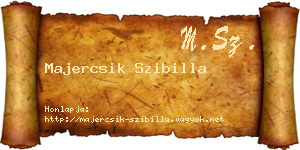 Majercsik Szibilla névjegykártya